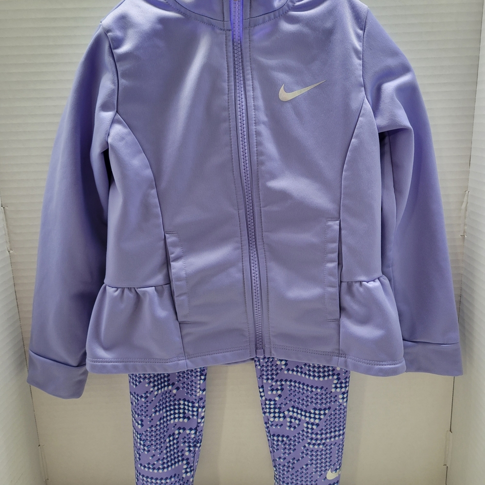 Nike Girls 4T Purple Tracksuit Set Jacket & Leggings